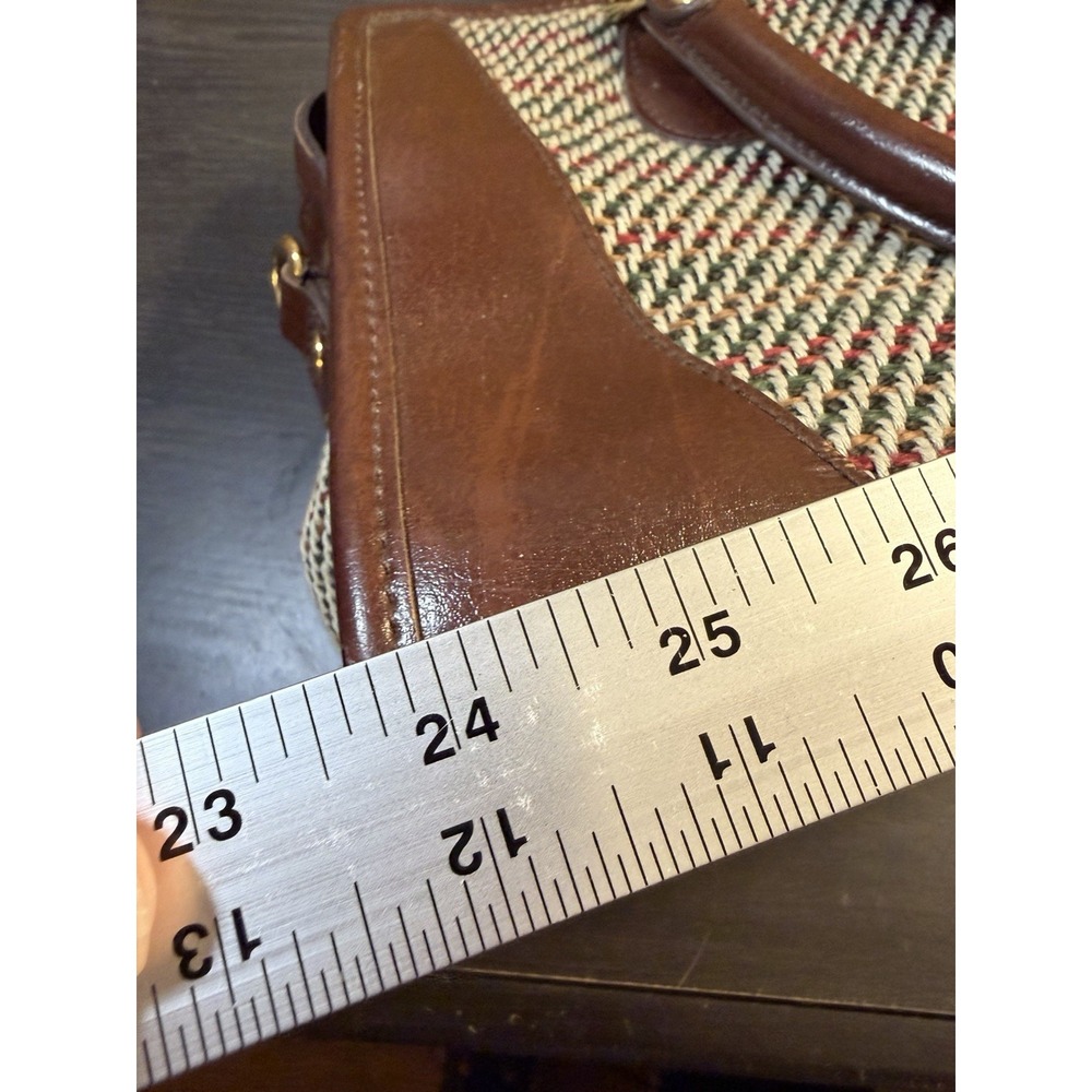 Warren Reed Vintage Tweed and Leather Satchel Doctor Bag Brown Medium - Picture 15 of 15